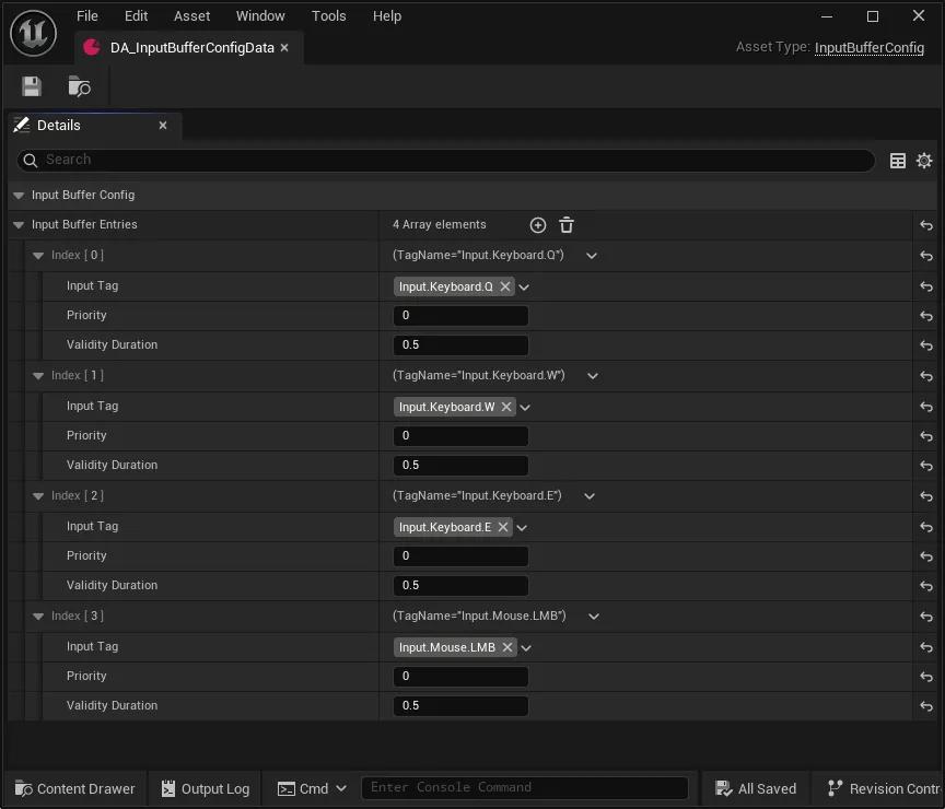 Fig 2. Input Config Data Asset