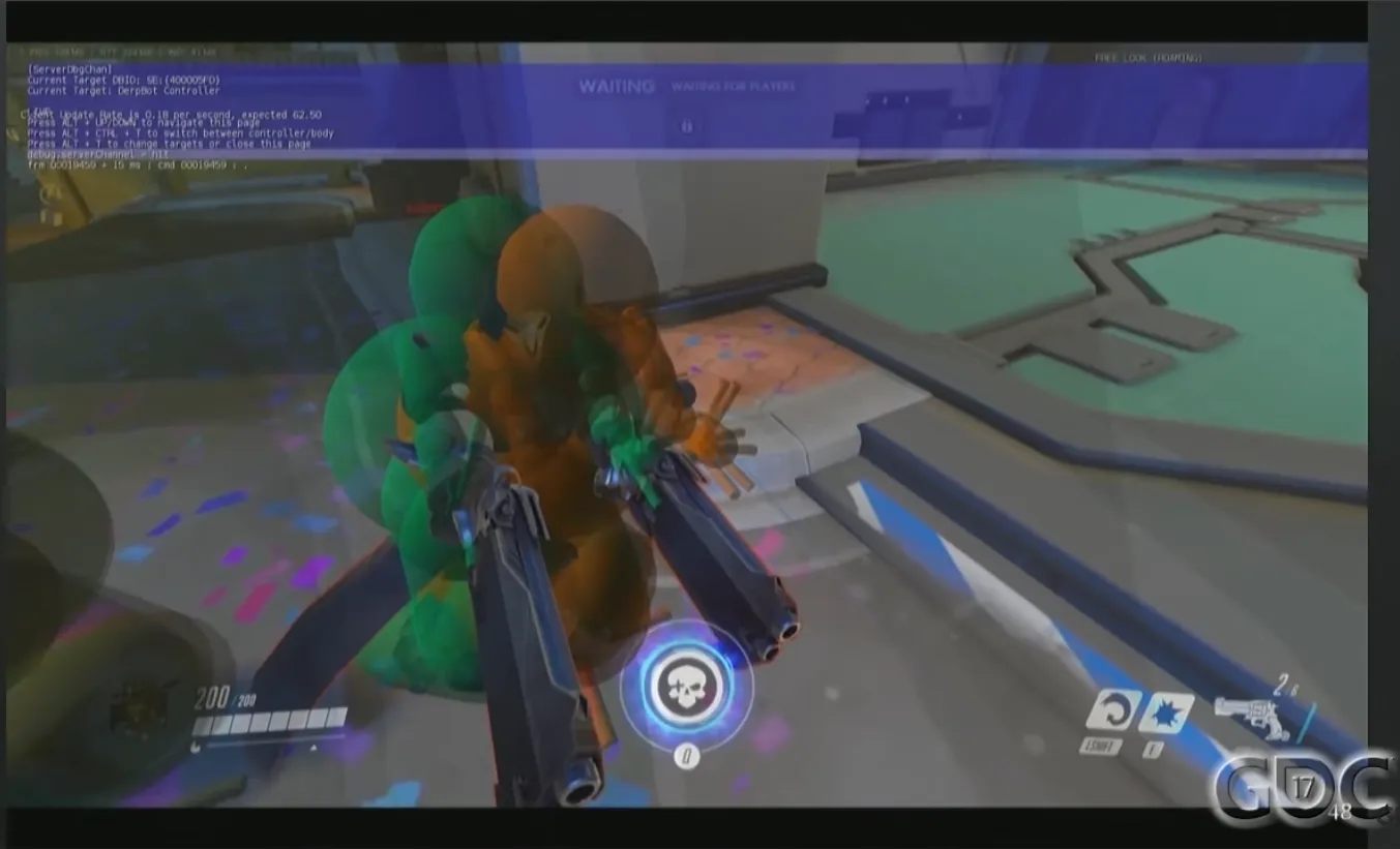 오버워치 Rewind(Orange: Server, Green: Client) Fig14